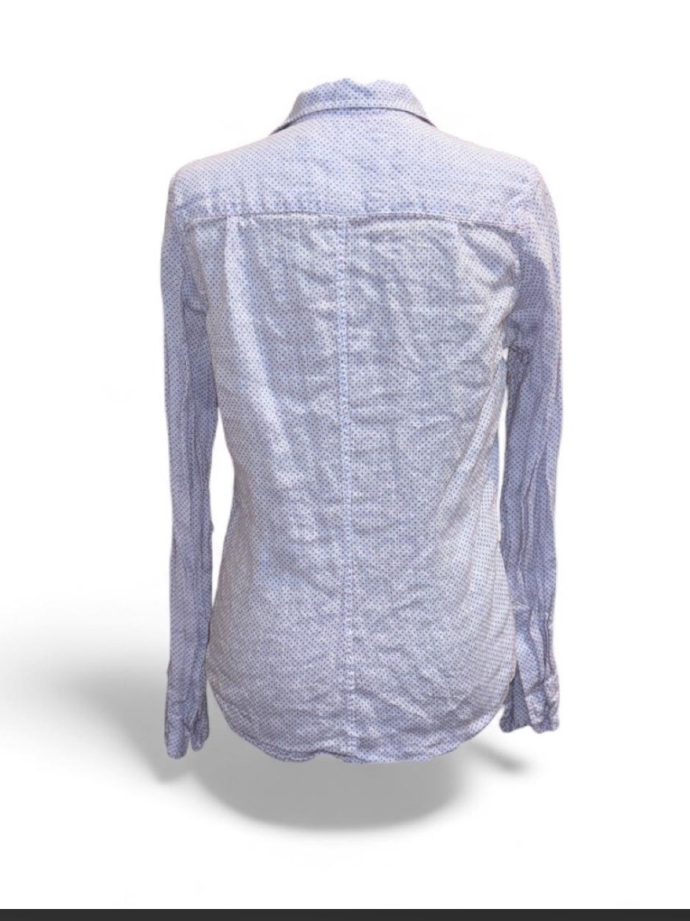 Frank & Eileen Blue Shirt with Red Polka Dot Print - Picture 2 of 8
